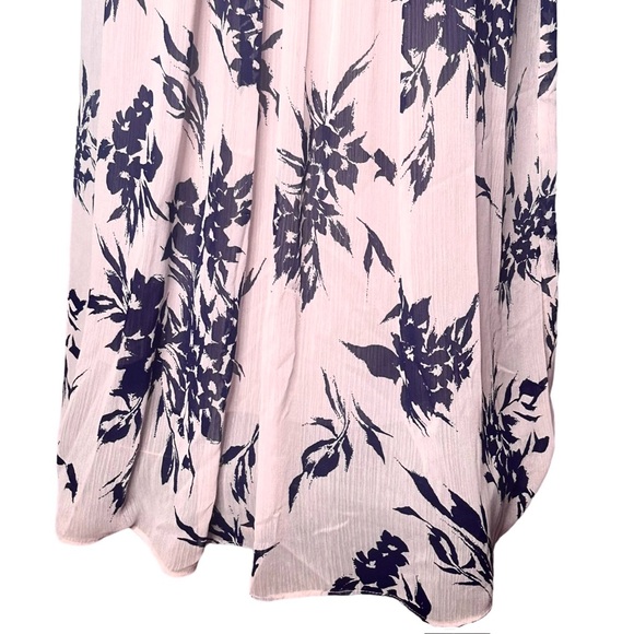 Ronni Nicole Dress 4P Floral Blush Chiffon Maxi - Picture 6 of 12